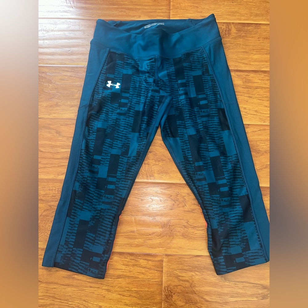 Under Armour Blue and Black Patterned Leggings
